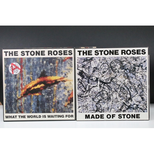 214 - Vinyl - One album and 9 original 12” by The Stone Roses to include: The Stone Roses (Silvertone Reco... 