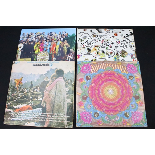 444 - Vinyl - 25 Rock & Pop LPs to include Sgt Pepper 1/2 speed master sealed reissue, Led Zeppelin, Woods... 