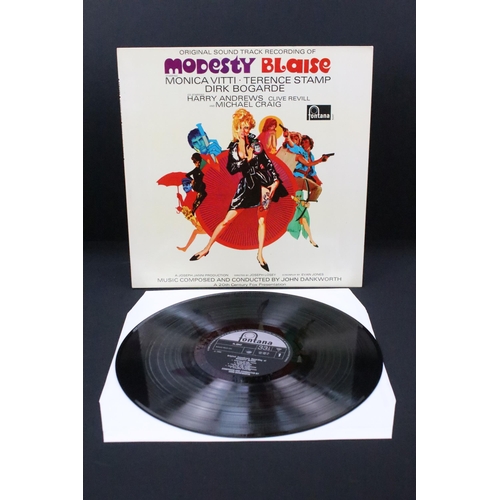 480 - Vinyl - Modesty Blaise soundtrack LP on Fontana Records - TL 5347. Original UK 1st pressing mono. EX