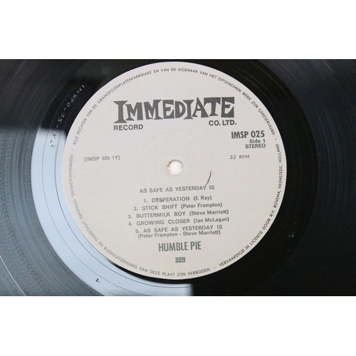 490 - Vinyl - 3 albums by Humble Pie to include: As Safe As Yesterday Is (Immediate - IMSP 025 original Du... 