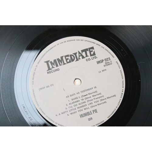 490 - Vinyl - 3 albums by Humble Pie to include: As Safe As Yesterday Is (Immediate - IMSP 025 original Du... 