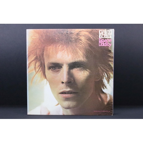 522 - Vinyl - 6 David Bowie LPs to include Space Oddity (with poster), Hunky Dory (no Mainman, UK sleeve, ... 