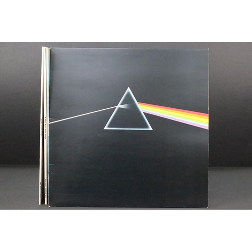 524 - Vinyl - 4 Pink Floyd LPs to include Dark Side Of The Moon (A10 / B9 matrices, 2 posters, 2 stickers)... 