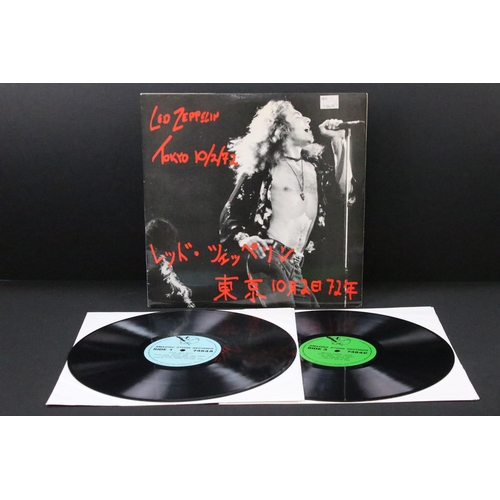 527 - Vinyl - 3 Led Zeppelin private pressing LPs to include Tokyo 10/2/72 (double) Ex, In Through Out Doo... 