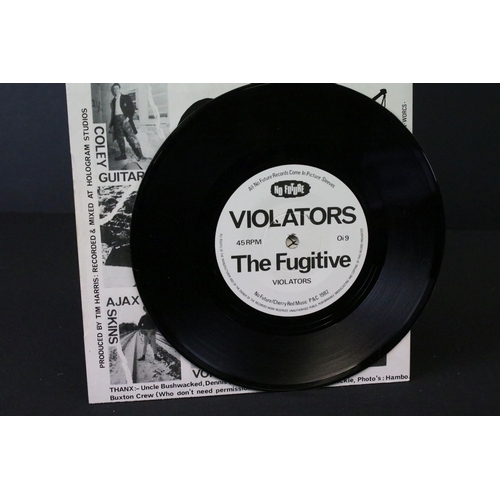 1047 - Vinyl - Punk - 2 7” singles by The Violators to include: Gangland... / The Fugitive (No Future Recor... 