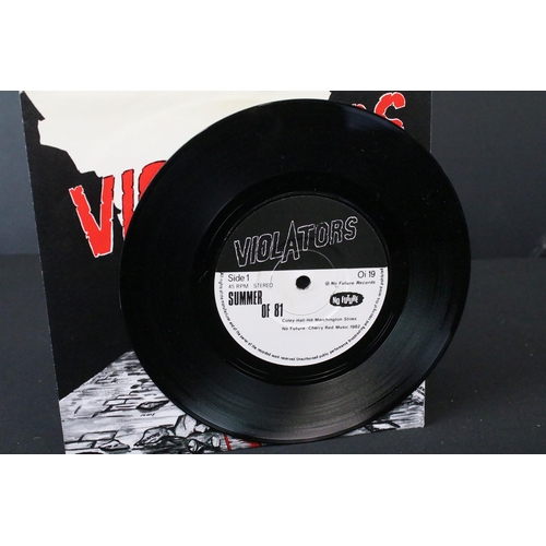 1047 - Vinyl - Punk - 2 7” singles by The Violators to include: Gangland... / The Fugitive (No Future Recor... 