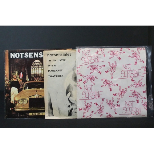 1048 - Vinyl - Punk - 3 7” singles by The Notsensibles to include: Death To Disco (Bent Records – Big Bent ... 