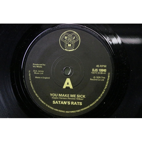 1049 - Vinyl - Punk - Satans Rats ‎– You Make Me Sick, 7” single on DJM Records ‎– DJS 10840, Original UK19... 