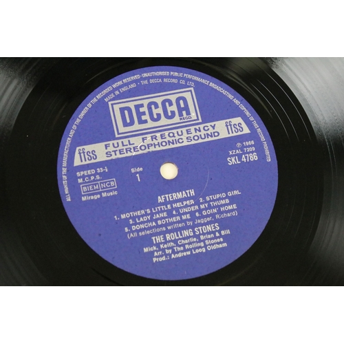 422 - Vinyl - 5 Rolling Stones albums to include: Aftermath (UK stereo boxed Decca) EX, Big Hits (High Tid... 