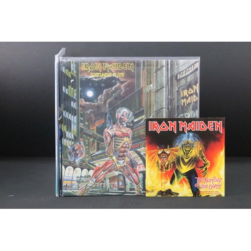 467 - Vinyl - 3 albums and 3 x 7” singles by Iron Maiden to include: Somewhere In Time (EMC 3512, UK 1986,... 