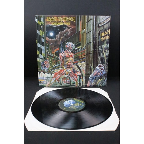 467 - Vinyl - 3 albums and 3 x 7” singles by Iron Maiden to include: Somewhere In Time (EMC 3512, UK 1986,... 