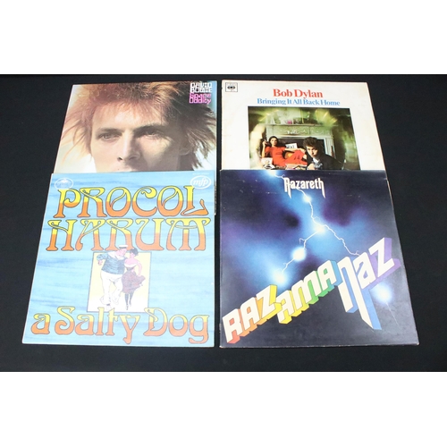 555 - Vinyl - Apporx 60 Rock & Pop LPs to include David Bowie, Jethro Tull, Bob Dylan, Mott The Hoople, Le... 