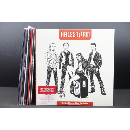 183 - Vinyl / Autographs - 8 recent release / reissue LPs to include Halestorm x 2 (ltd edn coloured vinyl... 