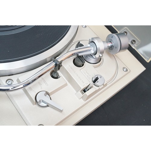 1398 - Hi-Fi - 2 Pioneer belt driven turntables to include a PL-12D and a PL-514 along with a Roland MC303