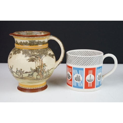 88 - Mixed quantity of ceramic items to include Wedgwood mugs, London souvenir mug, vegetable server pot ... 