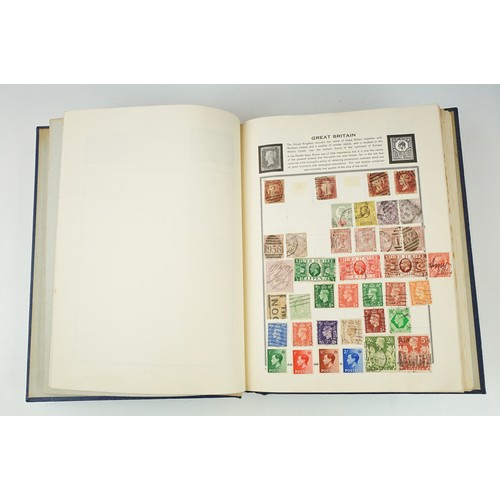 216 - A collection of British, Commonwealth and world stamps contained within a Diplomat stamp album to in... 