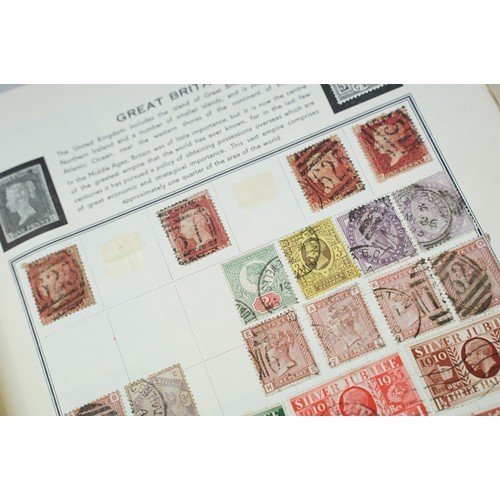 216 - A collection of British, Commonwealth and world stamps contained within a Diplomat stamp album to in... 