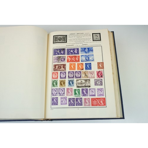 216 - A collection of British, Commonwealth and world stamps contained within a Diplomat stamp album to in... 