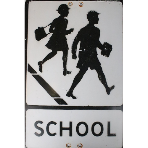 153 - 20th century school crossing sign, H 53.5cm, D 35.5cm