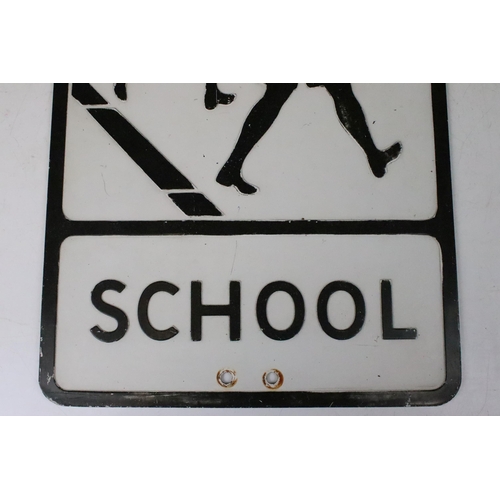 153 - 20th century school crossing sign, H 53.5cm, D 35.5cm