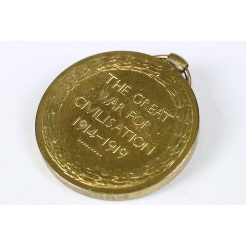 190 - A British full size world war one medal pair named to the Wiltshire Regiment together with a British... 