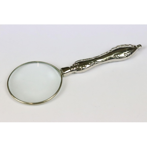 193 - Set of six silver plated graduated magnifying glasses