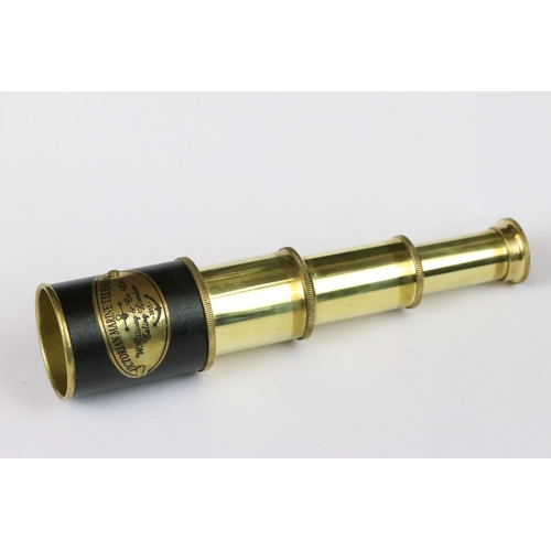 202 - Brass cased four draw telescope