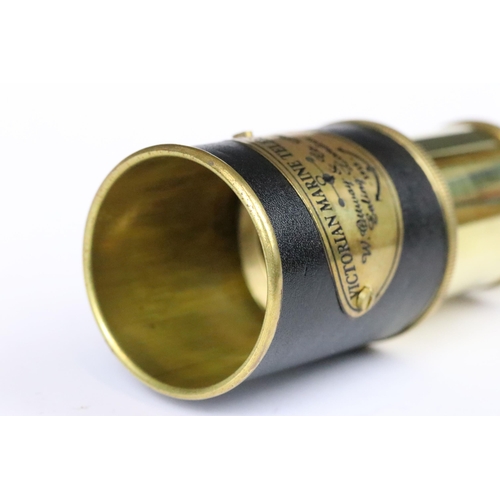 202 - Brass cased four draw telescope