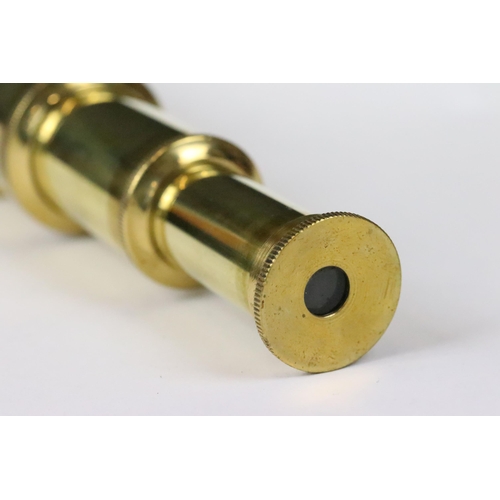 202 - Brass cased four draw telescope