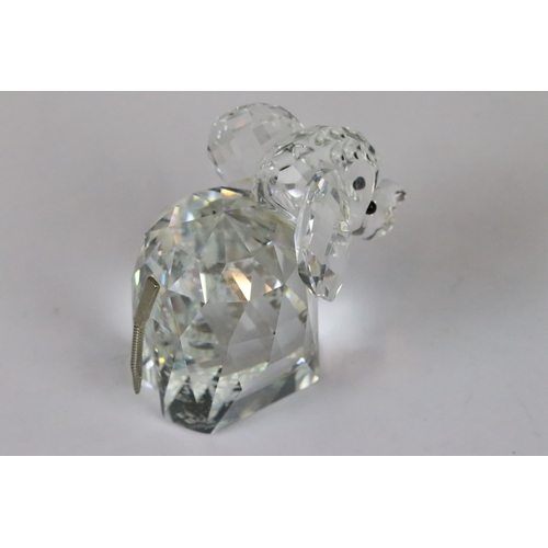 218 - A collection of five loose Swarovski ornamental animal figures to include Elephant, duck, swan...etc... 