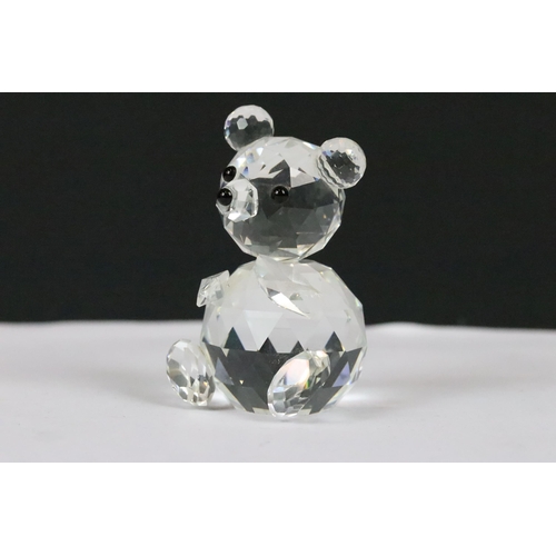 218 - A collection of five loose Swarovski ornamental animal figures to include Elephant, duck, swan...etc... 