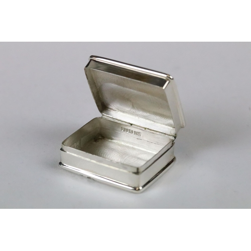 246 - Silver pill box with enamel lid