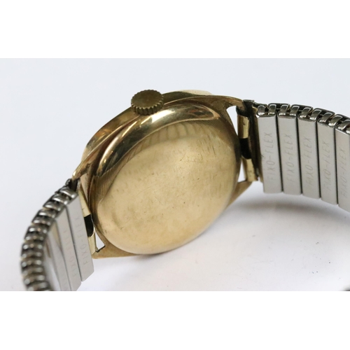 250 - A gents vintage mid 20th century 9ct gold cased Rone wristwatch, manual winding with sub second dial... 