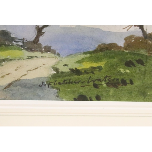 483A - James Fletcher-Watson (British, 1913 - 2004), Cotswold Lane Clapton, watercolour, signed lower right... 