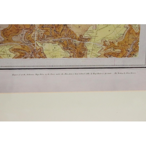 486 - Geological Survey of Great Britain, Topographical Department, War Office Mar 13 1867, later colour c... 