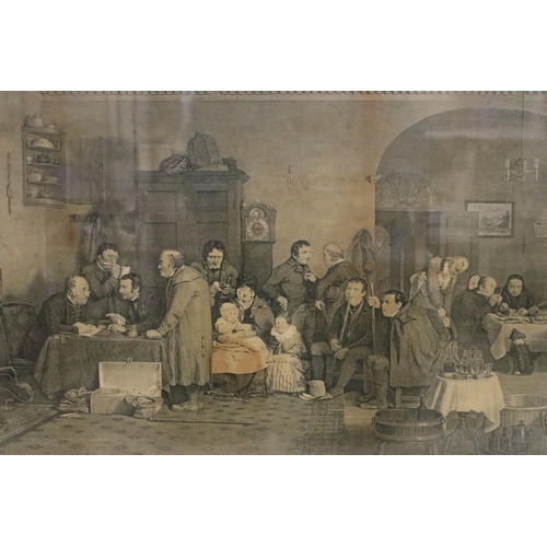 462 - Abraham Raimback (British, 1766 - 1843) after David Wilke, The Rent Day, engraving, 44 x 71cm, in bi... 