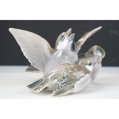 53 - Group of four B&G Denmark ceramic bird figurines.