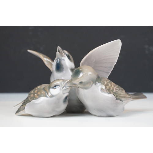 53 - Group of four B&G Denmark ceramic bird figurines.