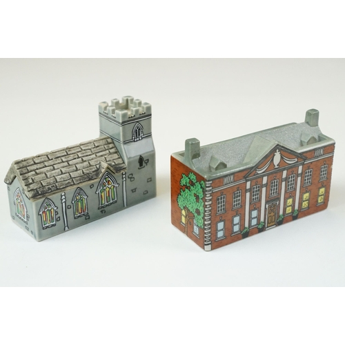 70 - Quantity of Wade Whimsey-on-Why miniature ceramic houses, to include Bloodshot Hall, Picture Palace,... 