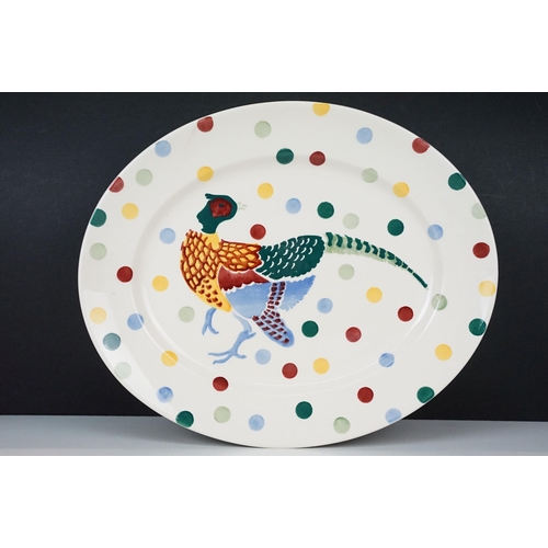 13 - Emma Bridgewater Polka Dot collection items to include Pheasant medium oval platter, mug, baking bea... 