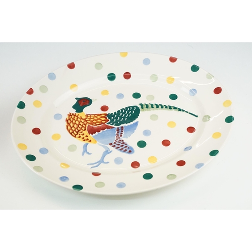 13 - Emma Bridgewater Polka Dot collection items to include Pheasant medium oval platter, mug, baking bea... 