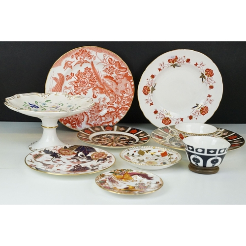 25 - Royal Crown Derby Imari A.962 soup cup and saucer together with a selection of plates to include Ima... 