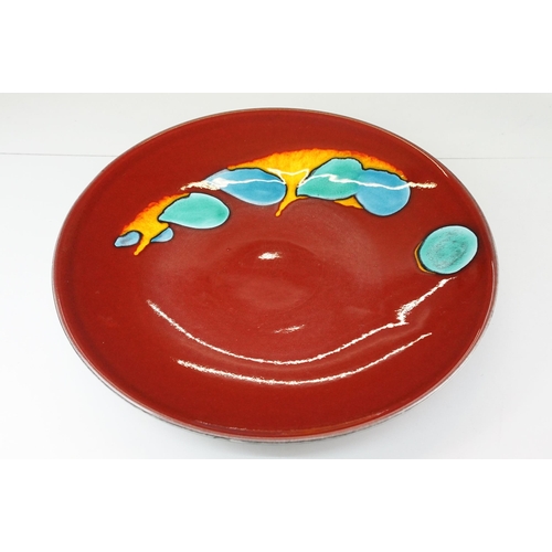 26 - Large Poole Pottery Odyssey centre platter bowl, diameter 40cm, together with smaller Galaxy living ... 