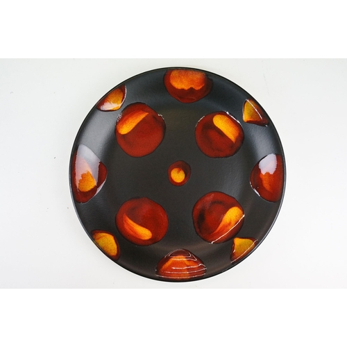 26 - Large Poole Pottery Odyssey centre platter bowl, diameter 40cm, together with smaller Galaxy living ... 