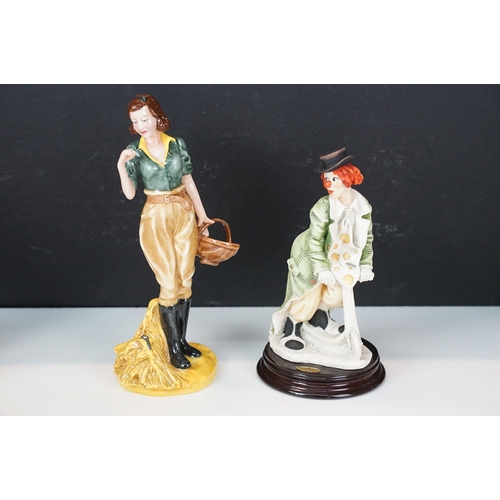 31 - Royal Doulton Classics 'The Land Girl' No. 918/2,500 and Giuseppe Armani Florence 'Charlie' clown fi... 