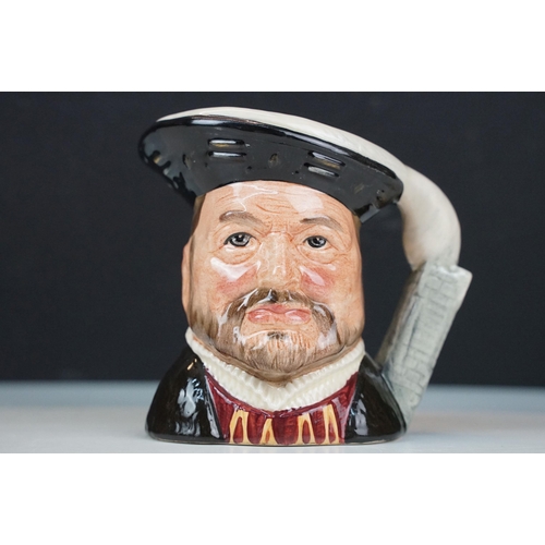 47 - Assortment of six Royal Doulton Toby character jugs to include musketeers Athos, Aramis and Porthos ... 