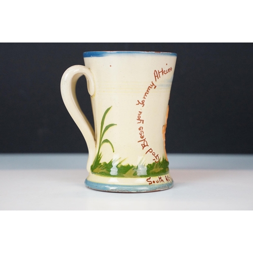 6 - Aller vale pottery, Tommy Atkins 1st & 2nd Bn Devon Regiment, commemorative double handed mug from 1... 