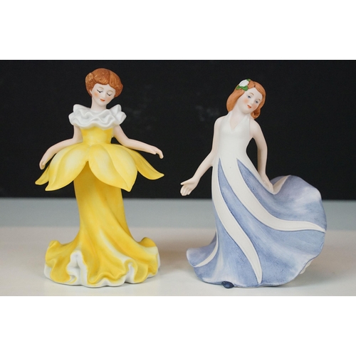 101 - Large assortment of ceramics to include 'The flower maidens of the year' figurines, 12 total, four C... 