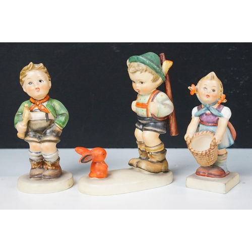 104 - Quantity of Goebel W.German figurines to include Brother, mountaineer, postman, serenade, friends, a... 