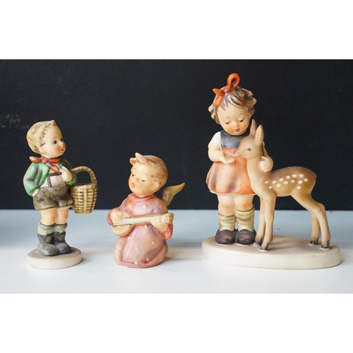 104 - Quantity of Goebel W.German figurines to include Brother, mountaineer, postman, serenade, friends, a... 